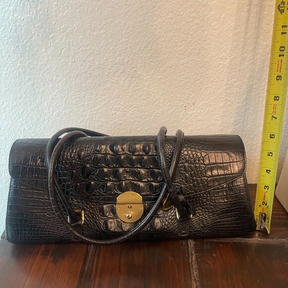 Brahmin Dayan Black Melbourne Leather Satchel - Picture 2 of 10